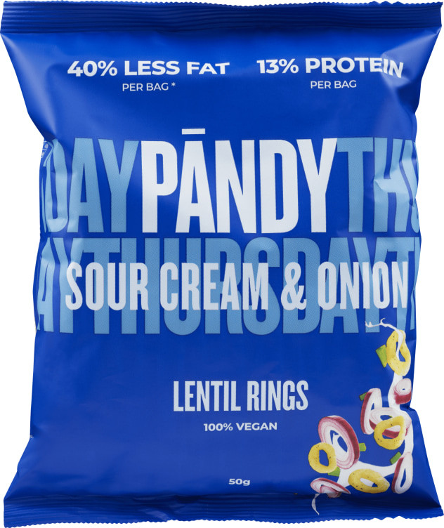Linsechips Sourcream&Onion 50g Pändy