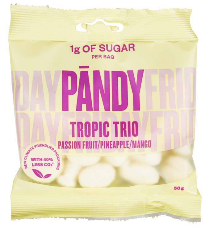 Candy Tropic Trio u/Sukker 50g Pandy