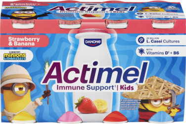 Actimel Drikkeyoghurt Jordbær-banan 8x100g
