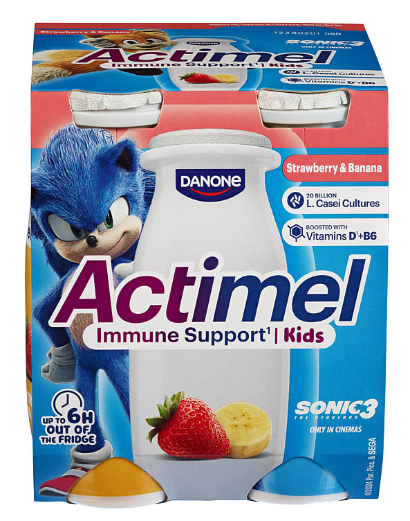 Drikkeyoghurt Jordbær&Banan 4x100ml Actimel