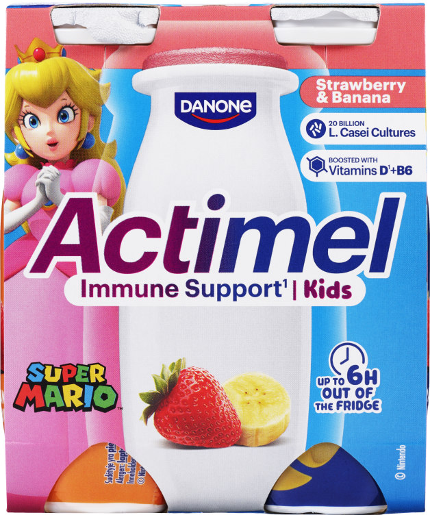 Drikkeyoghurt Jordbær&Banan 4x100ml Actimel