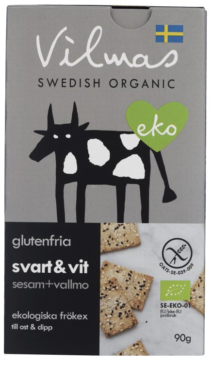 Kjeks Black&White glutenfri 90g Vilmas