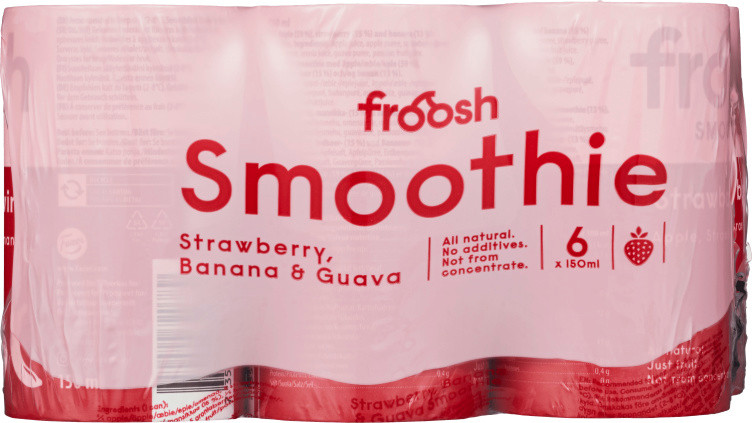 Froosh Shorty Jordbær&Banan 150mlx6 boks
