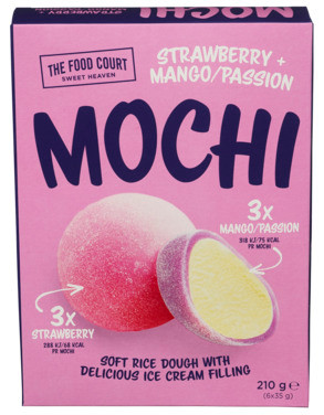 Food Court Mochi Strawberry/mango-passion 210g