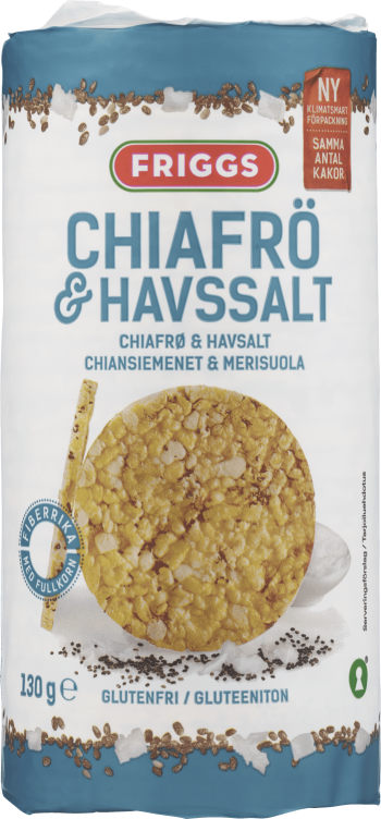 Maiskaker Chia/Havsalt 130g Friggs