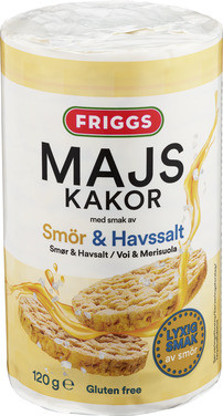 Friggs Maiskaker Smør & Havsalt 120g