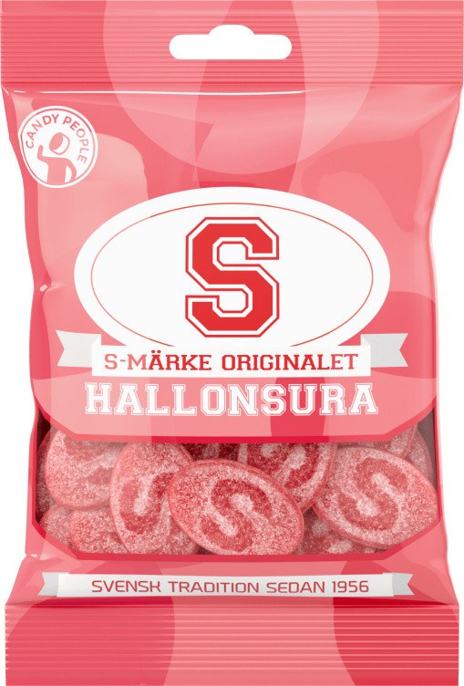 S-Märke Hallonsura 80g Candy People
