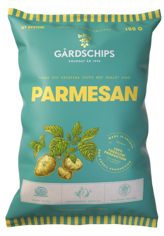 Potatischips m/Parmesan 150g Gårdschips