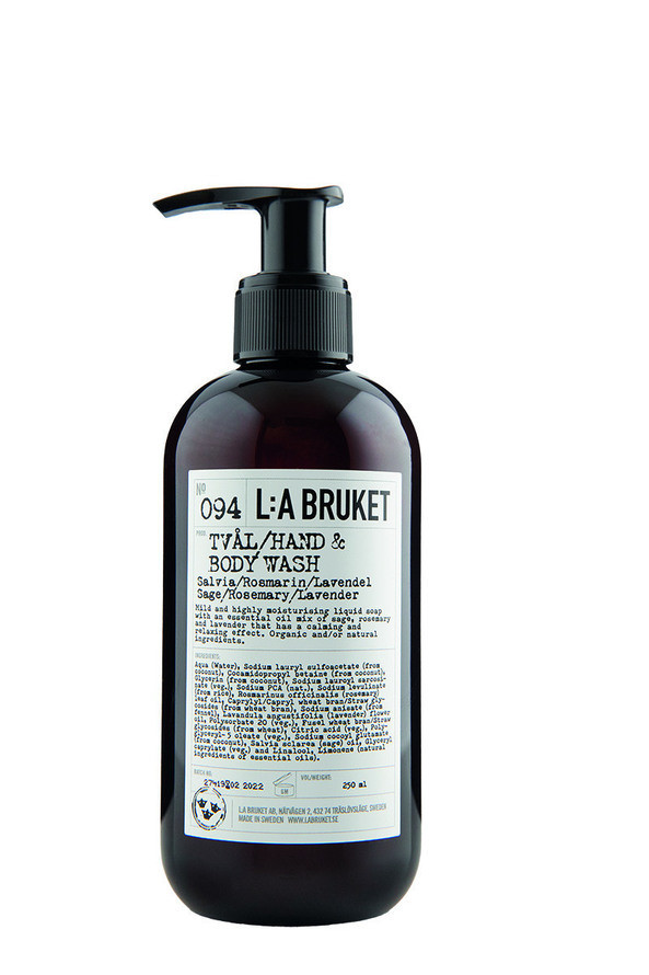 L:A BRUKET 094 Hand & Body Wash Sage/Rosemary/Lavender 240 ml