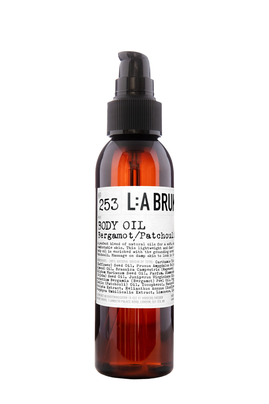 L:A BRUKET 253 Body Oil Bergamot/Patchouli 120 ml