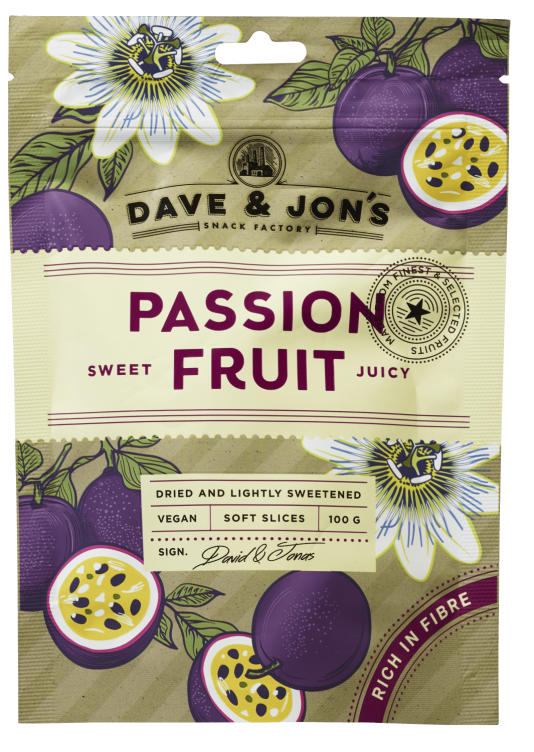 Dave&Jon's Pasjonsfrukt Tørket 100g