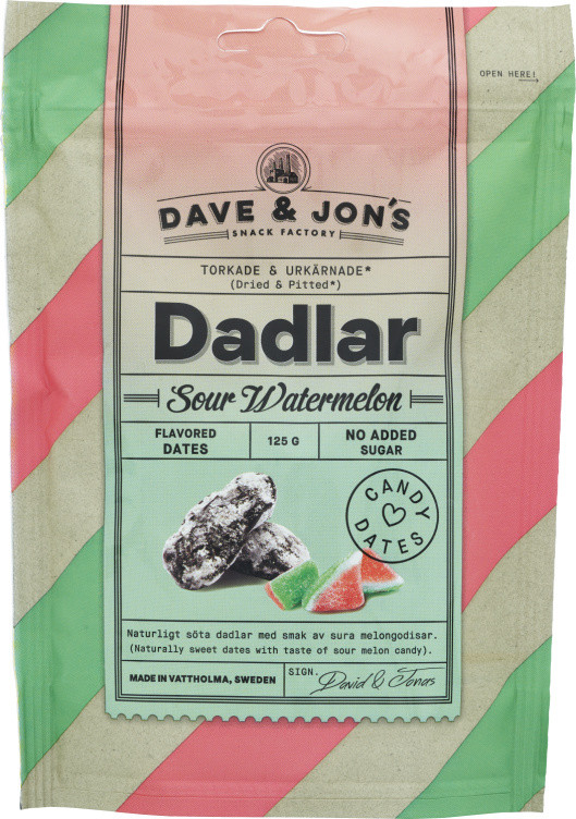 Dave&jon's Dadler Sur Vannmelon 125g