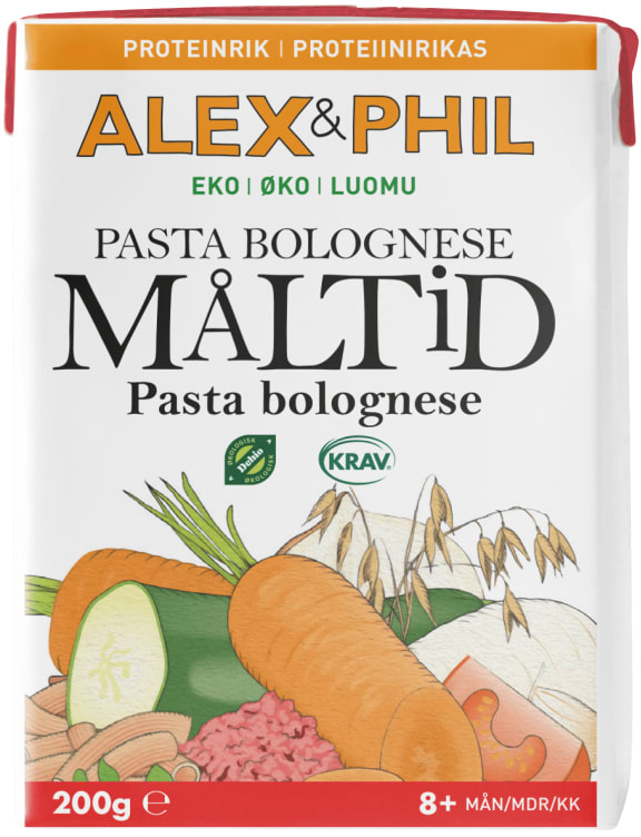 Pasta Bolognese Måltid +8mnd 200g Alex&Phil