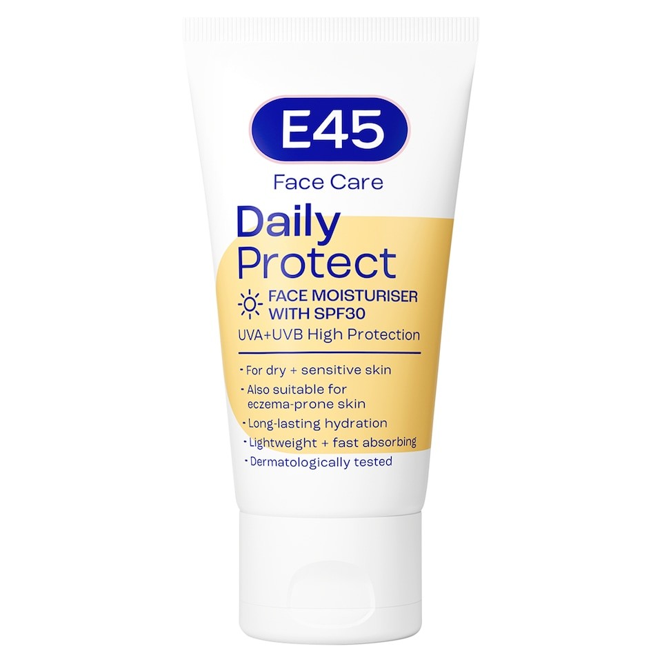 E45 Daily Protect Face Moisturiser Cream SPF30 For Dry Skin 50ml