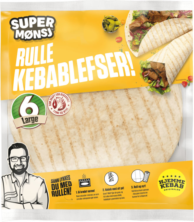 Kebabrullelefse 510g Super Mønsj