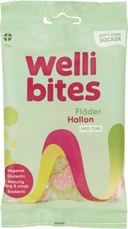 Wellbites Hylle&Bringebær70g