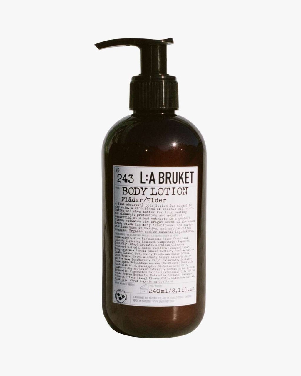 L:A BRUKET 242 Hand & Body Wash Elderflower 240 ml