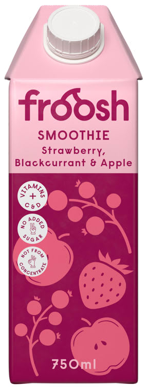 Froosh Smoothie Jordbær&Solbær&Eple 750ml