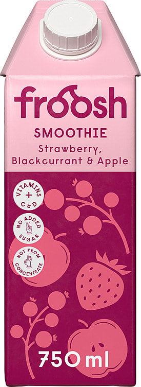 Froosh Smoothie Jordbær&Solbær&Eple 750ml