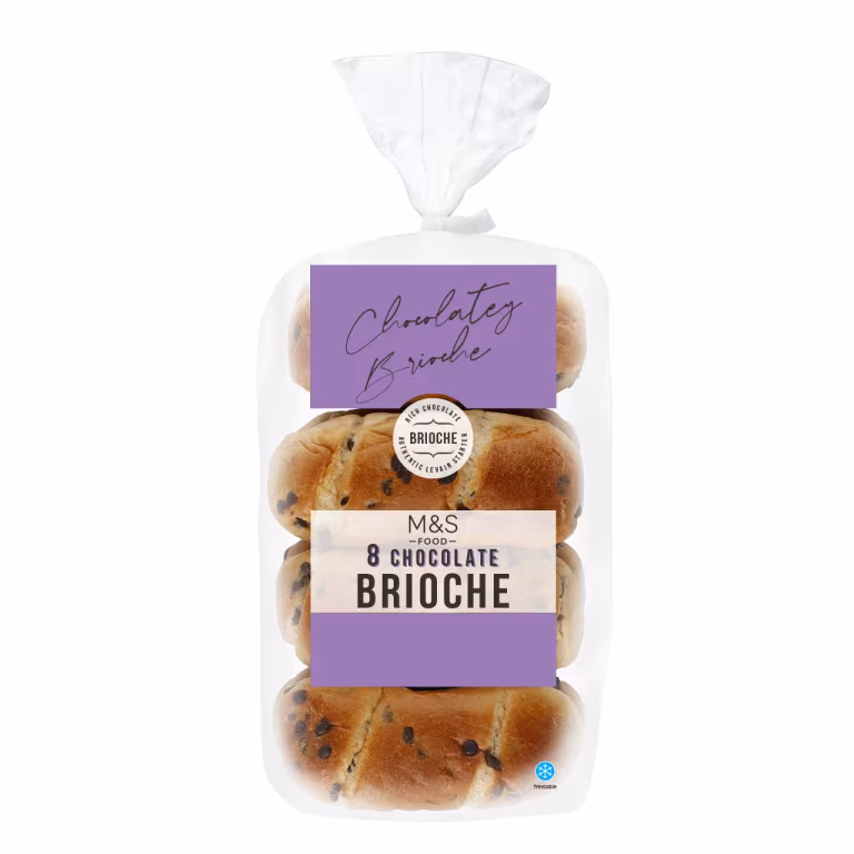 M&S 8 Chocolate Chip Brioche Rolls