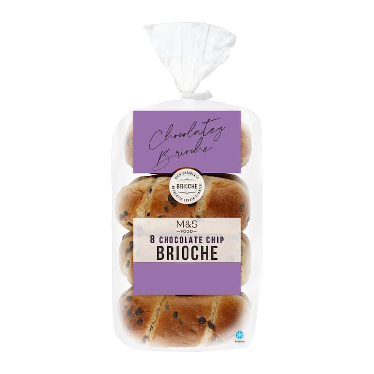 M&S 8 Chocolate Chip Brioche Rolls