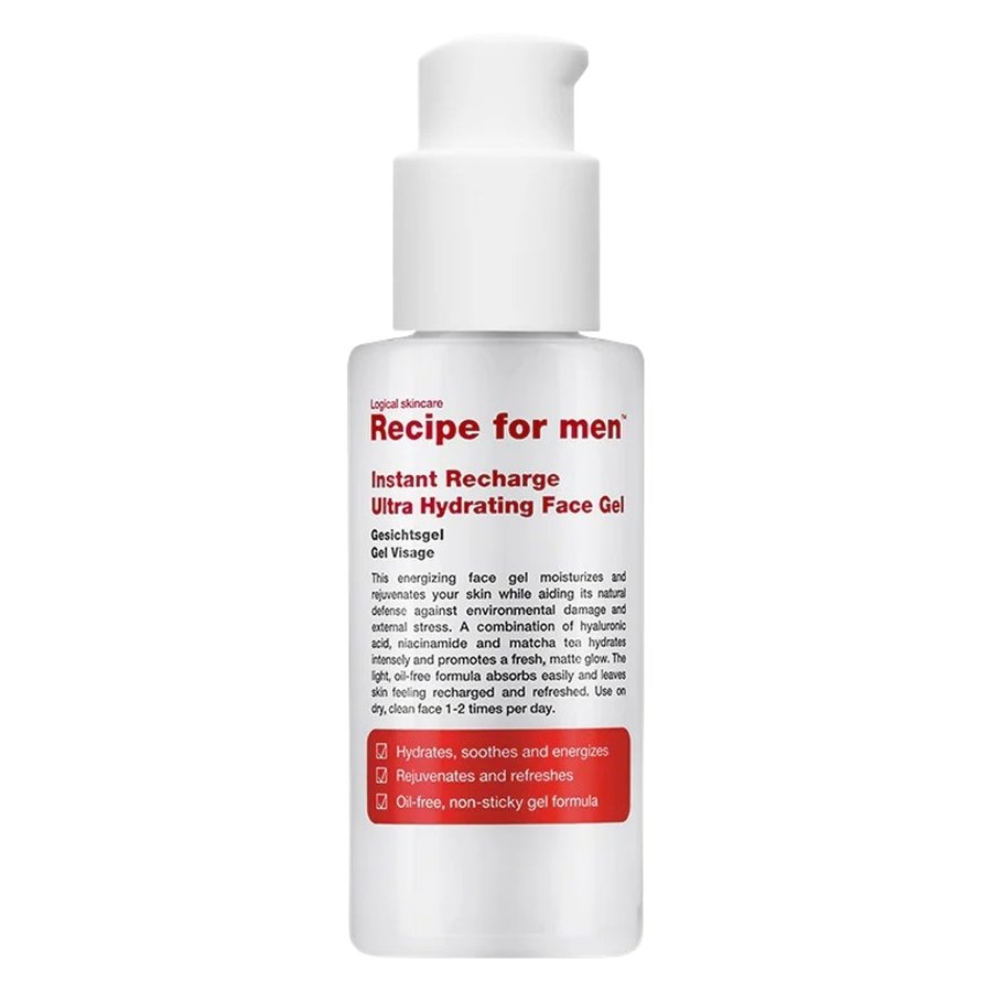 Recipe For Men Instant Recharge Ultra Hydrating Face Gel 75ml