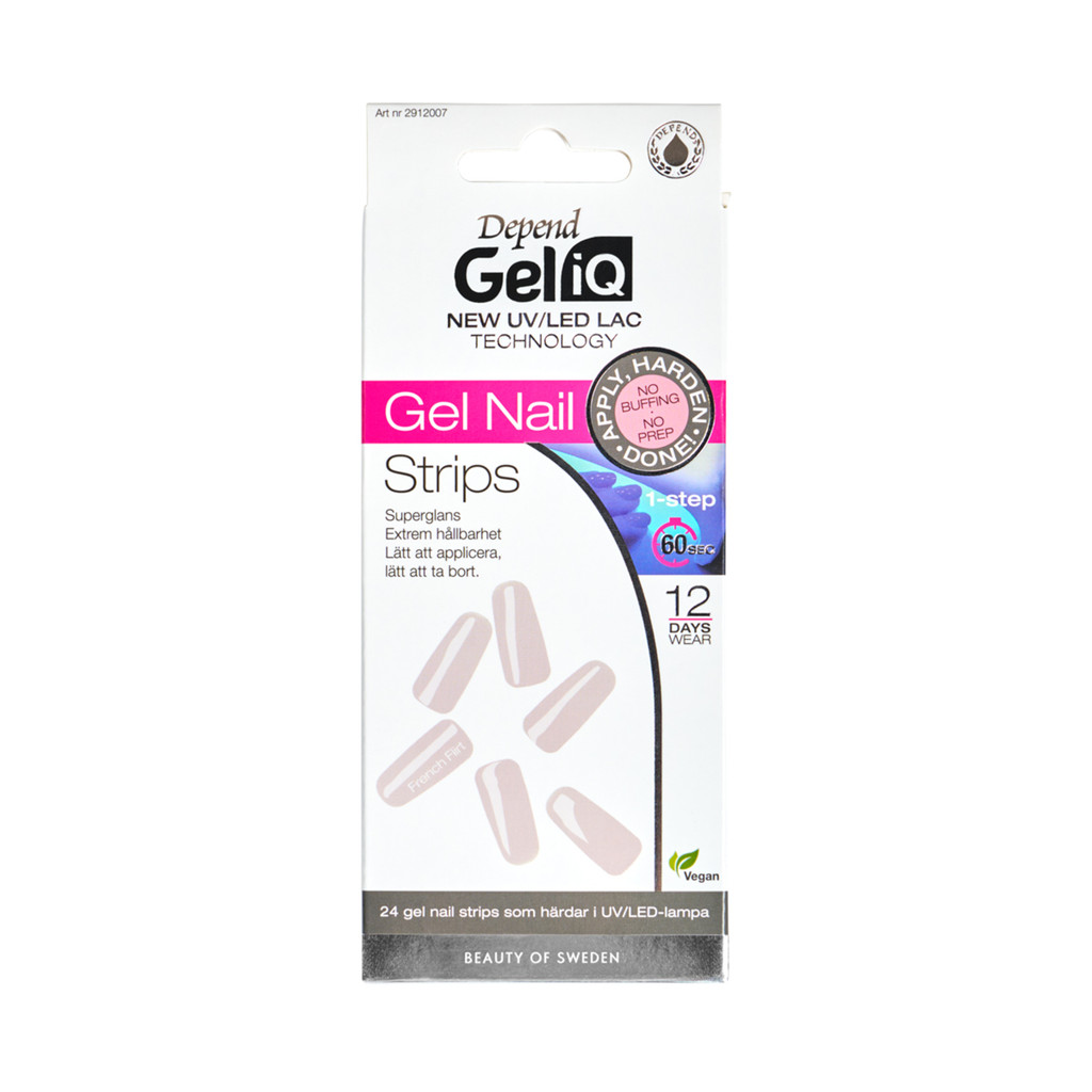 Depend Gel iQ Gel Nail Strips Semi Cured 007 French Flirt