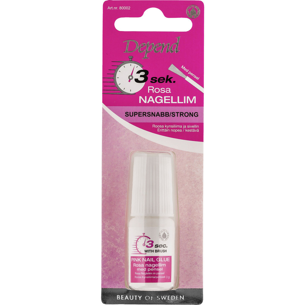 Depend 3 Sec Pink Nail Glue With Brush