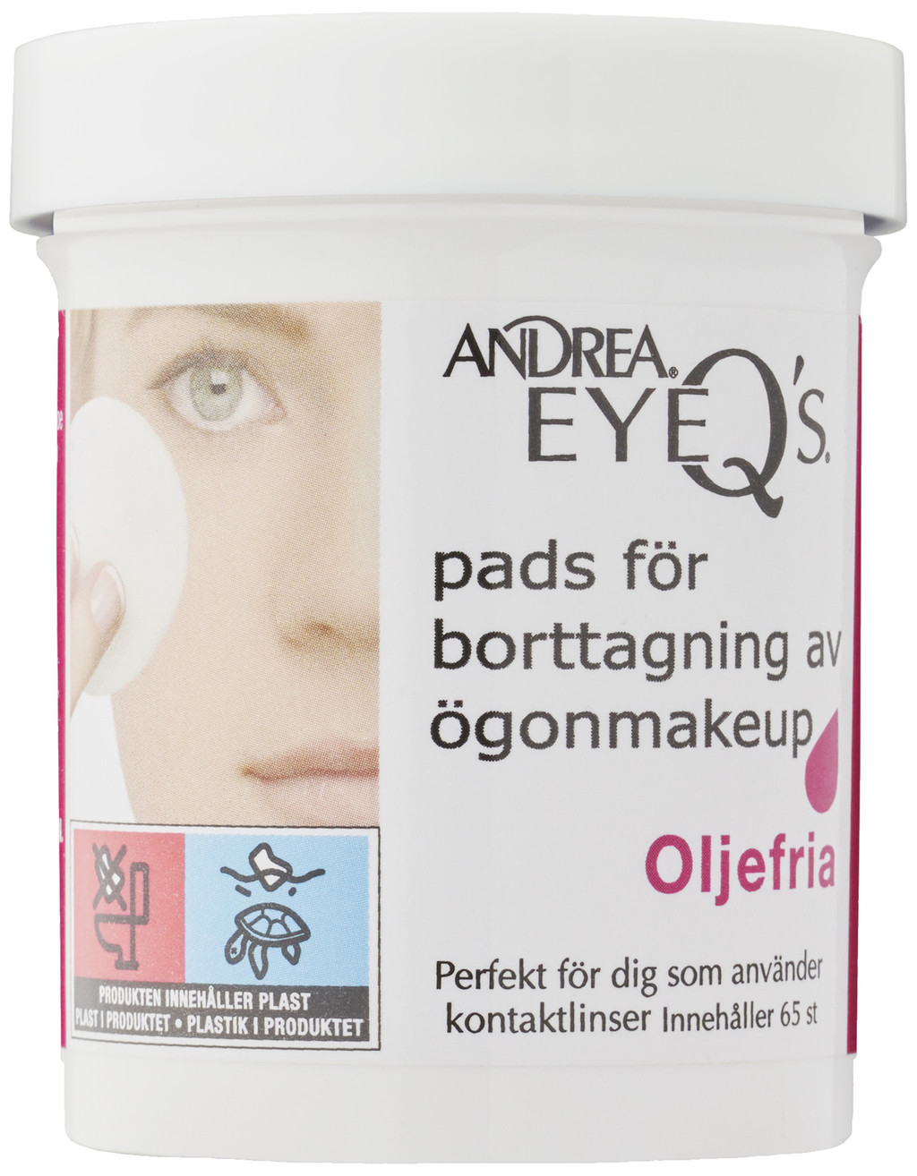 Andrea Eye-Q's Remover Non-oily pads 65 pcs