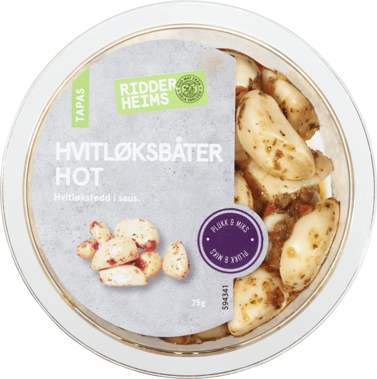 Hvitløksbåter Hot Chili&Chipotle 60g Ridderheim