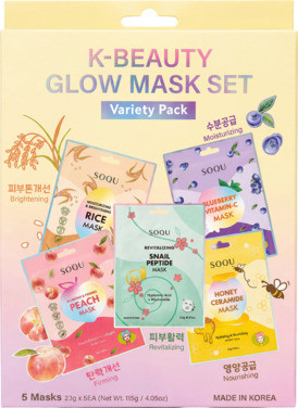 Soqu Glow Sheet Mask Set 5pcs/box