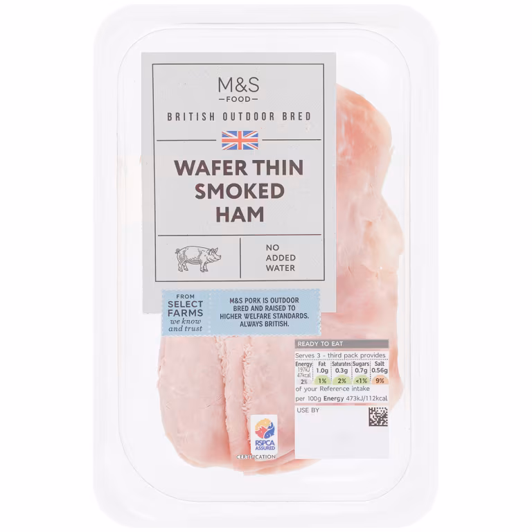 M&S British Outdoor Bred Wafer Thin Smoked Ham