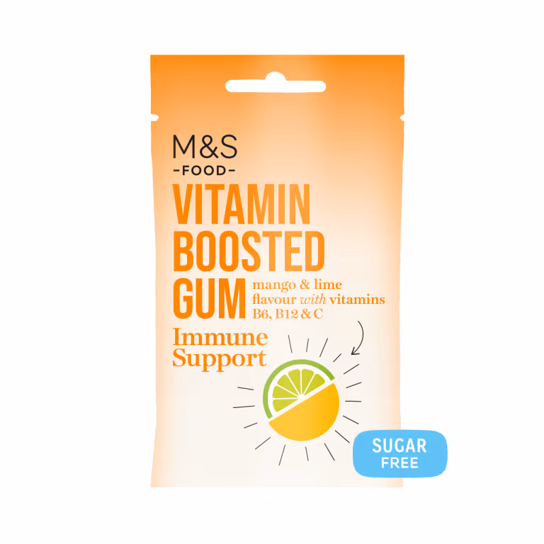 M&S Vitamin Boosted Immune Support Mango & Lime Flavour Chewing Gum