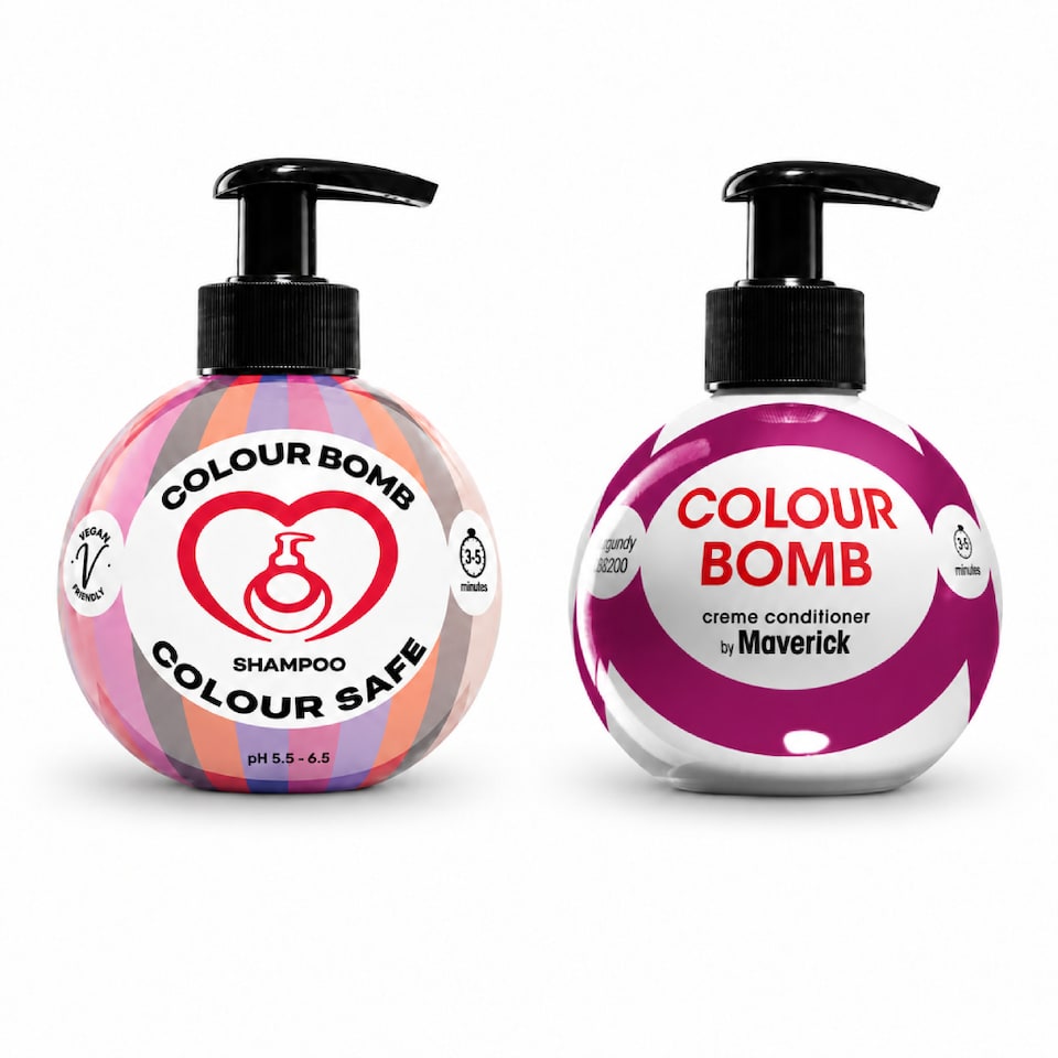 Colour Bomb Colour Safe Shampoo & Colour Depositing Conditioner Set 2x250ml - Burgundy