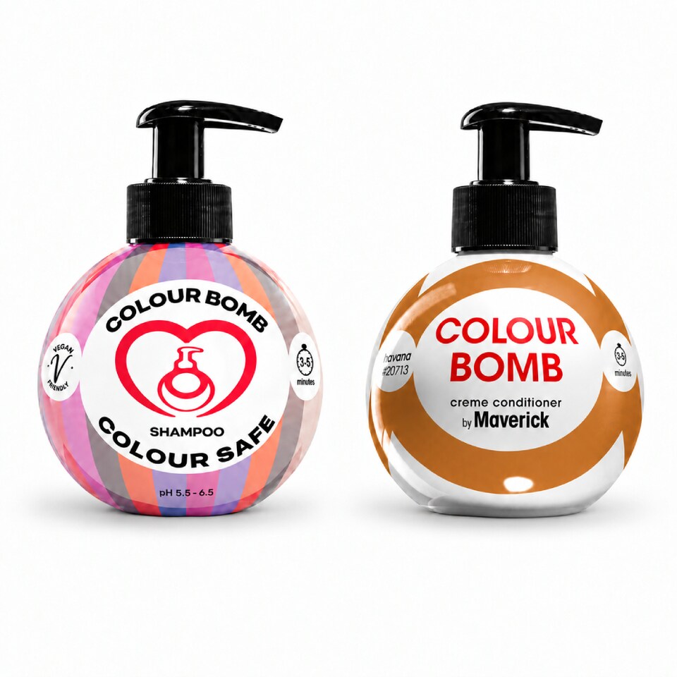Colour Bomb Colour Safe Shampoo & Colour Depositing Conditioner Set 2x250ml - Havana