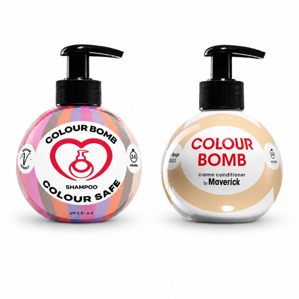 Colour Bomb Colour Safe Shampoo & Colour Depositing Conditioner Set 2x250ml - Light Beige