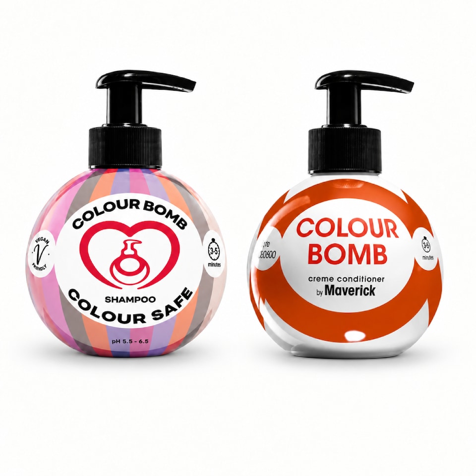 Colour Bomb Colour Safe Shampoo & Colour Depositing Conditioner Set 2x250ml - Light Copper