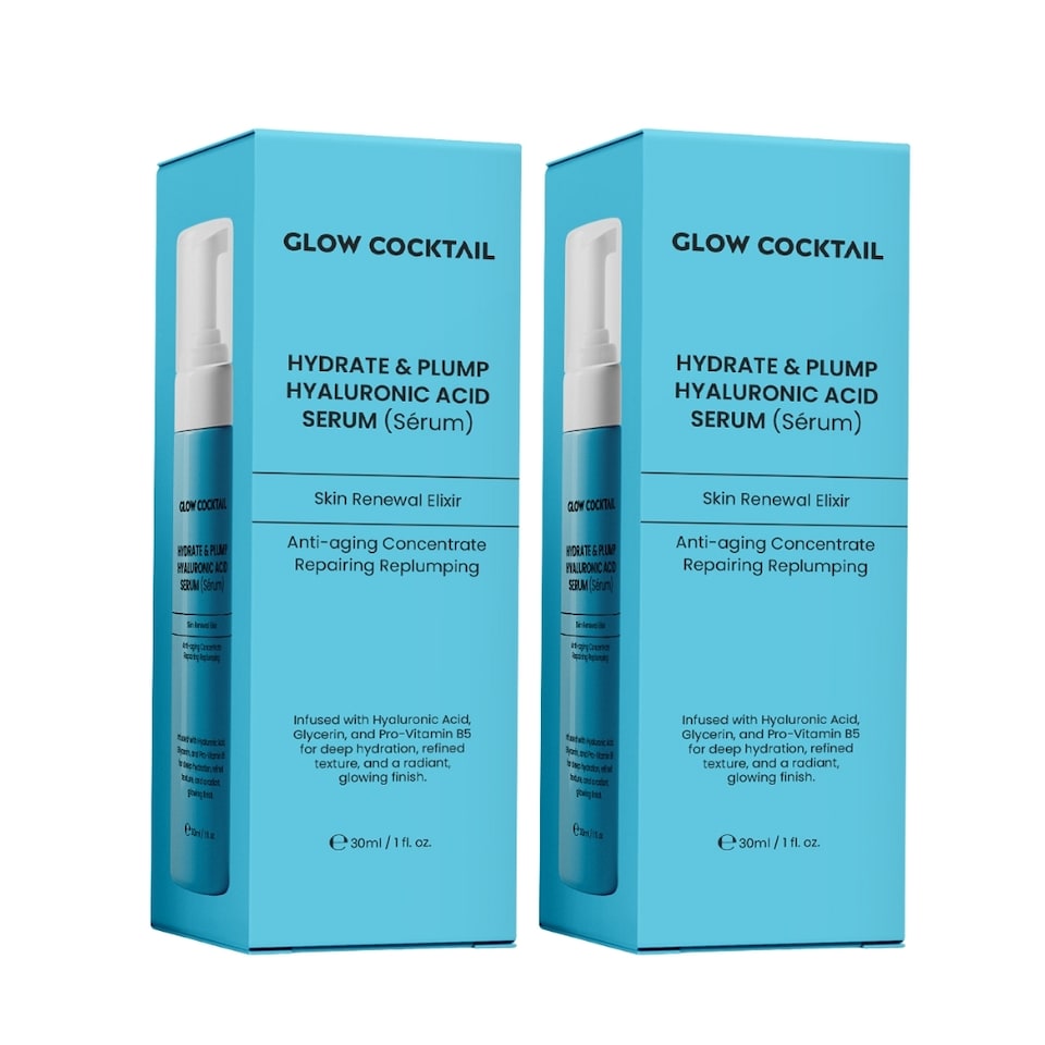 Glow Cocktail 2x Hydrate & Plump Hyaluronic Acid Serum 30ml