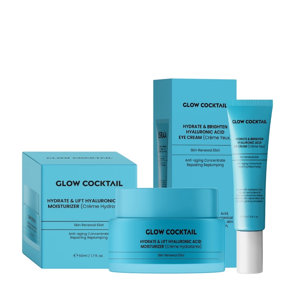 Glow Cocktail Hyaluronic Acid Moisturizer & Eye Cream Hydration Kit