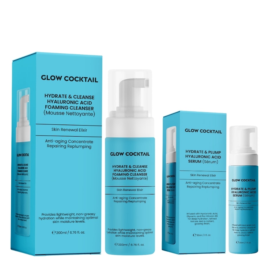 Glow Cocktail Cleanse-to-Plump Kit
