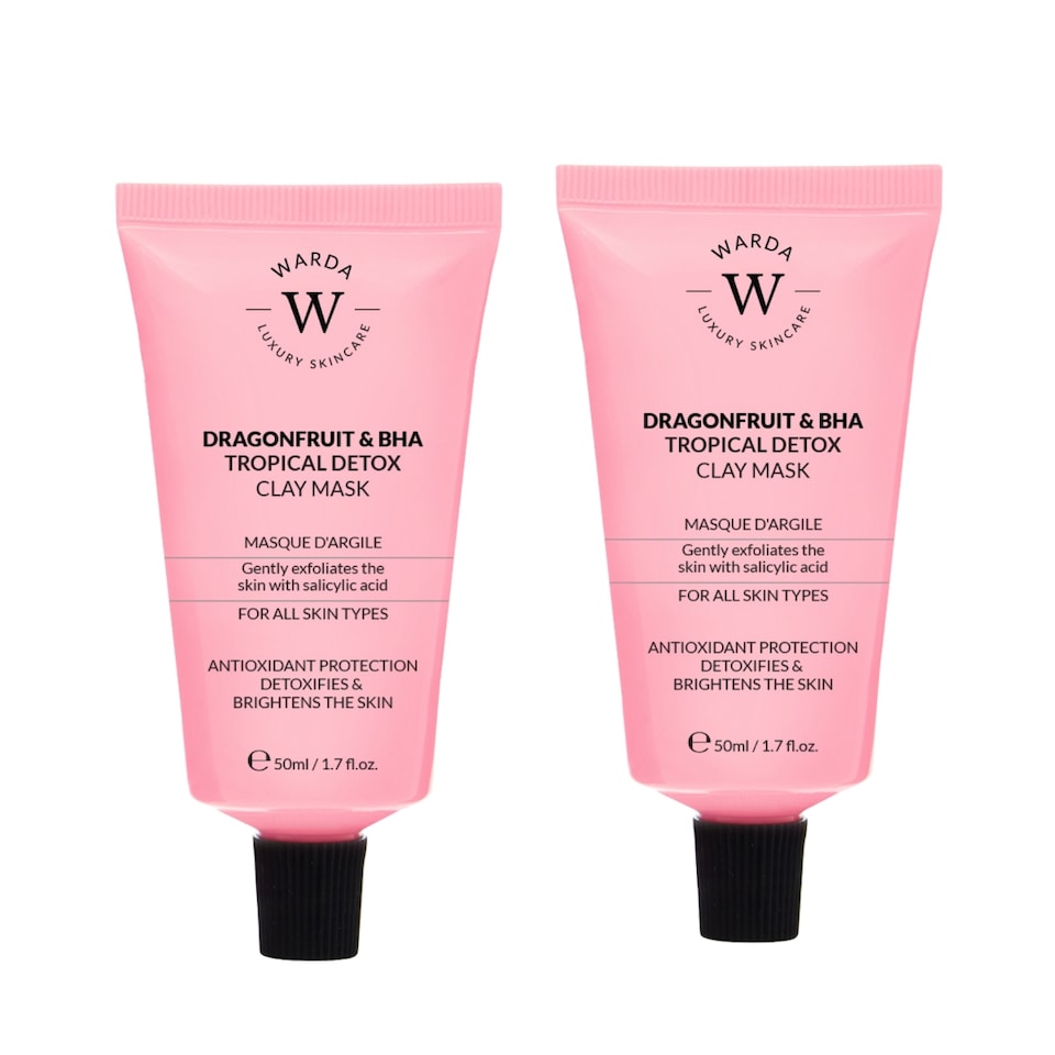 Warda Luxury Skincare 2 X Dragonfruit & BHA Tropical Detox Clay Mask 50ml