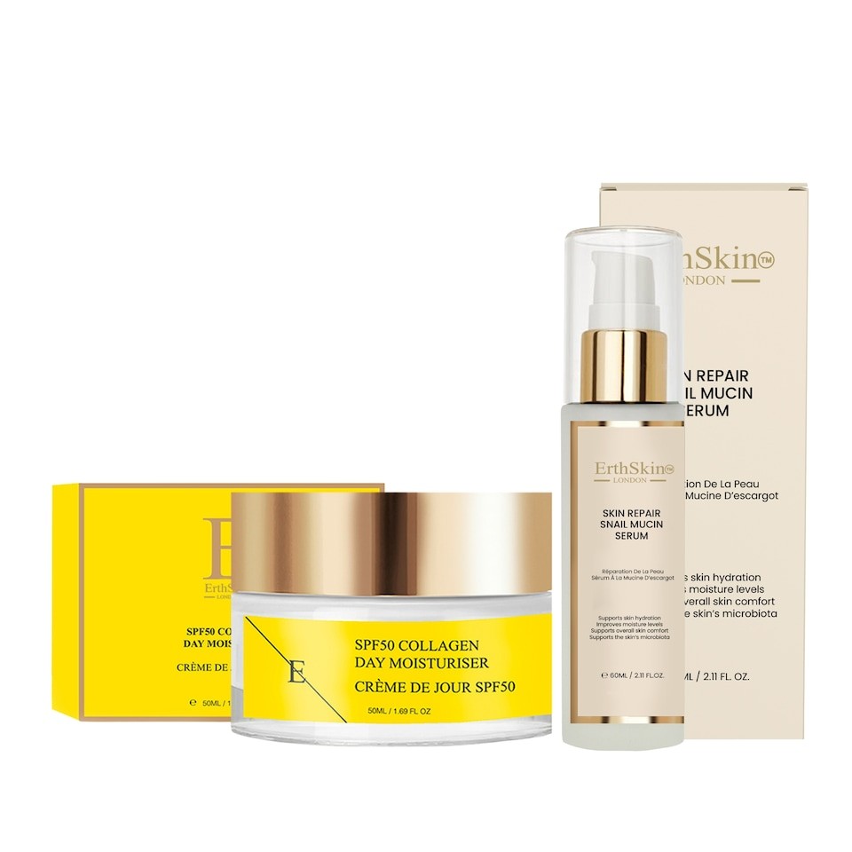 Skin Repair Snail Mucin Serum 60ml  + SPF 50 Collagen Day Cream 50ml
