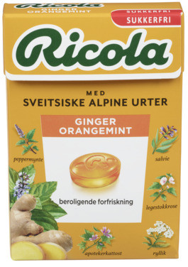 Ricola Ginger Orangemint Sf 50g