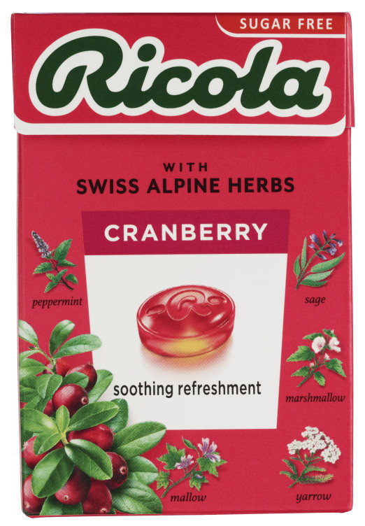 Ricola Tranebær Sukkerfri 50g
