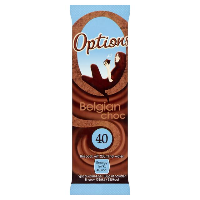 Options Instant Belgian Hot Chocolate Drink 11g