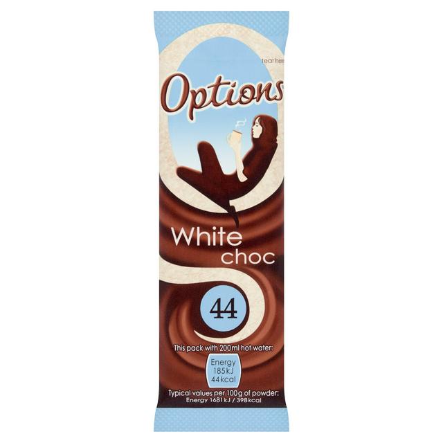 Options Instant White Hot Chocolate Drink 11g