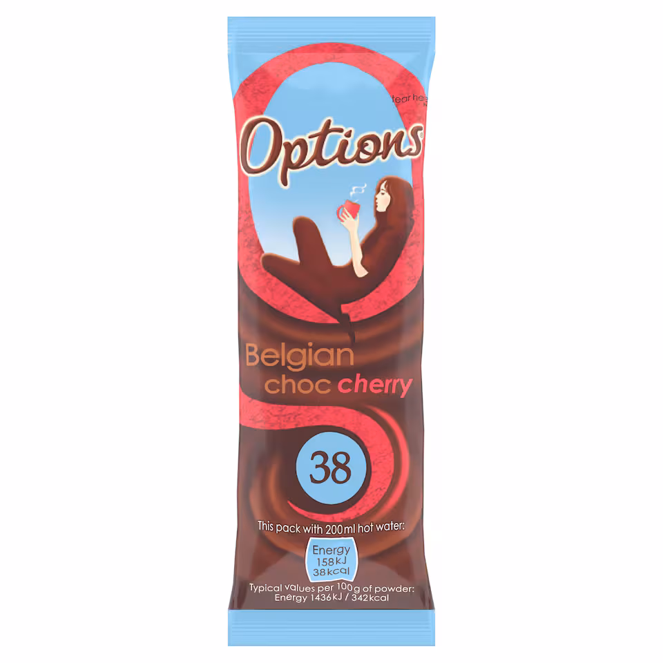 Options Belgian Choc Cherry Sachet 11g