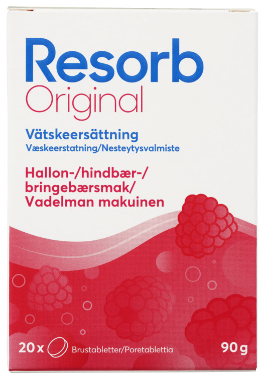 Resorb Original Bringebær 90g