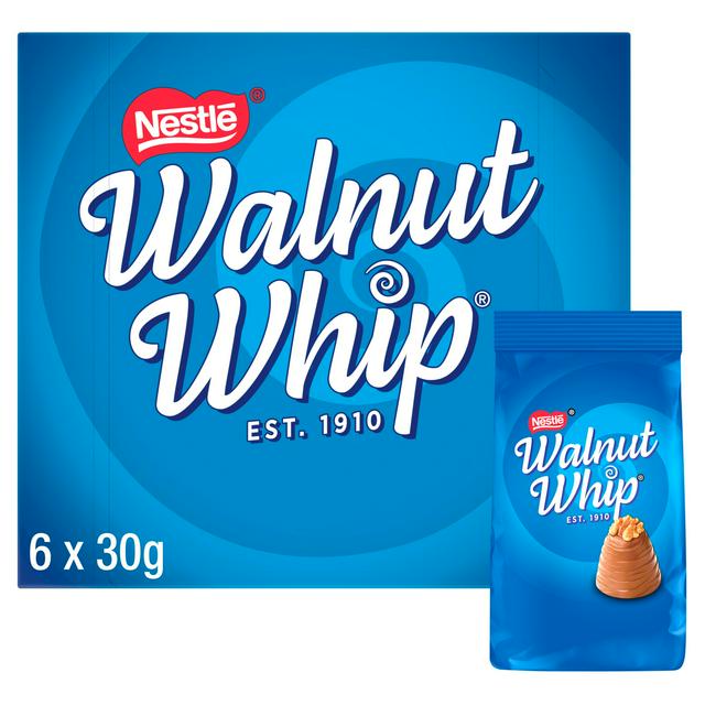 Nestle Walnut Whip Milk Chocolate Multipack 6 x 30g