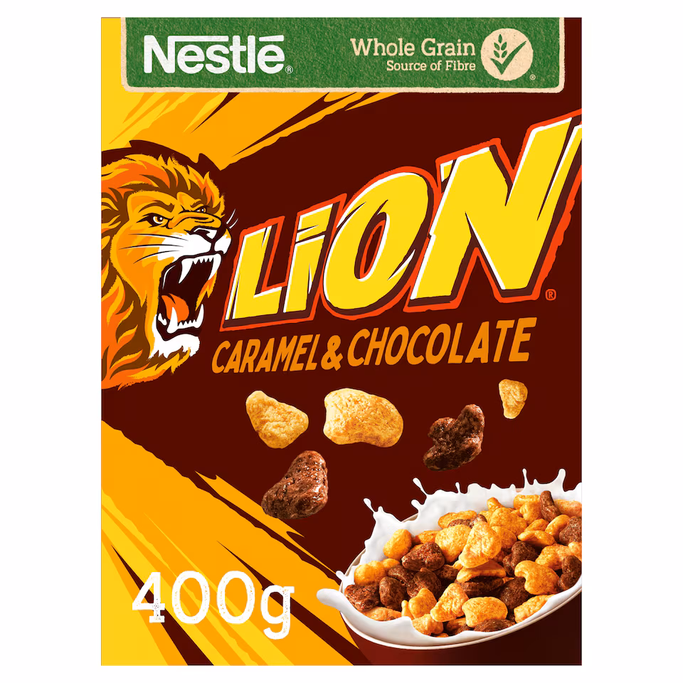 Nestle Lion Caramel & Chocolate Wholegrain Cereal 400g